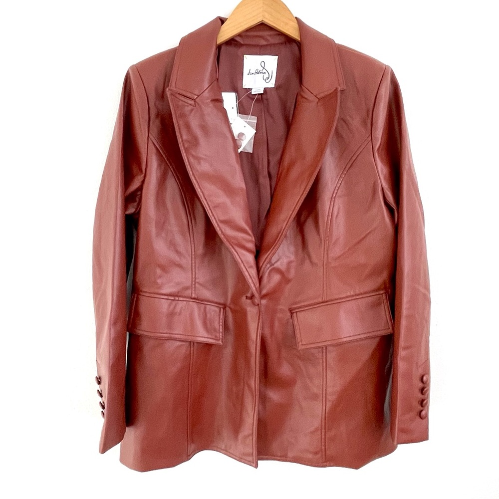 Sam Edelman faux leather blazer L